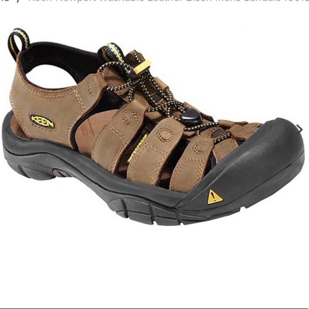Keen Newport H2 Washable Leather Bison Sandals 7